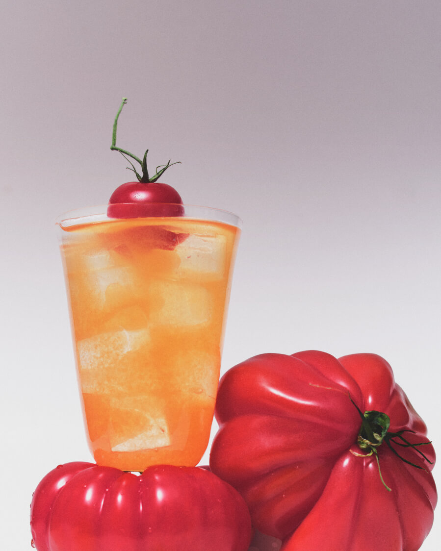 prepared drink with tomatos