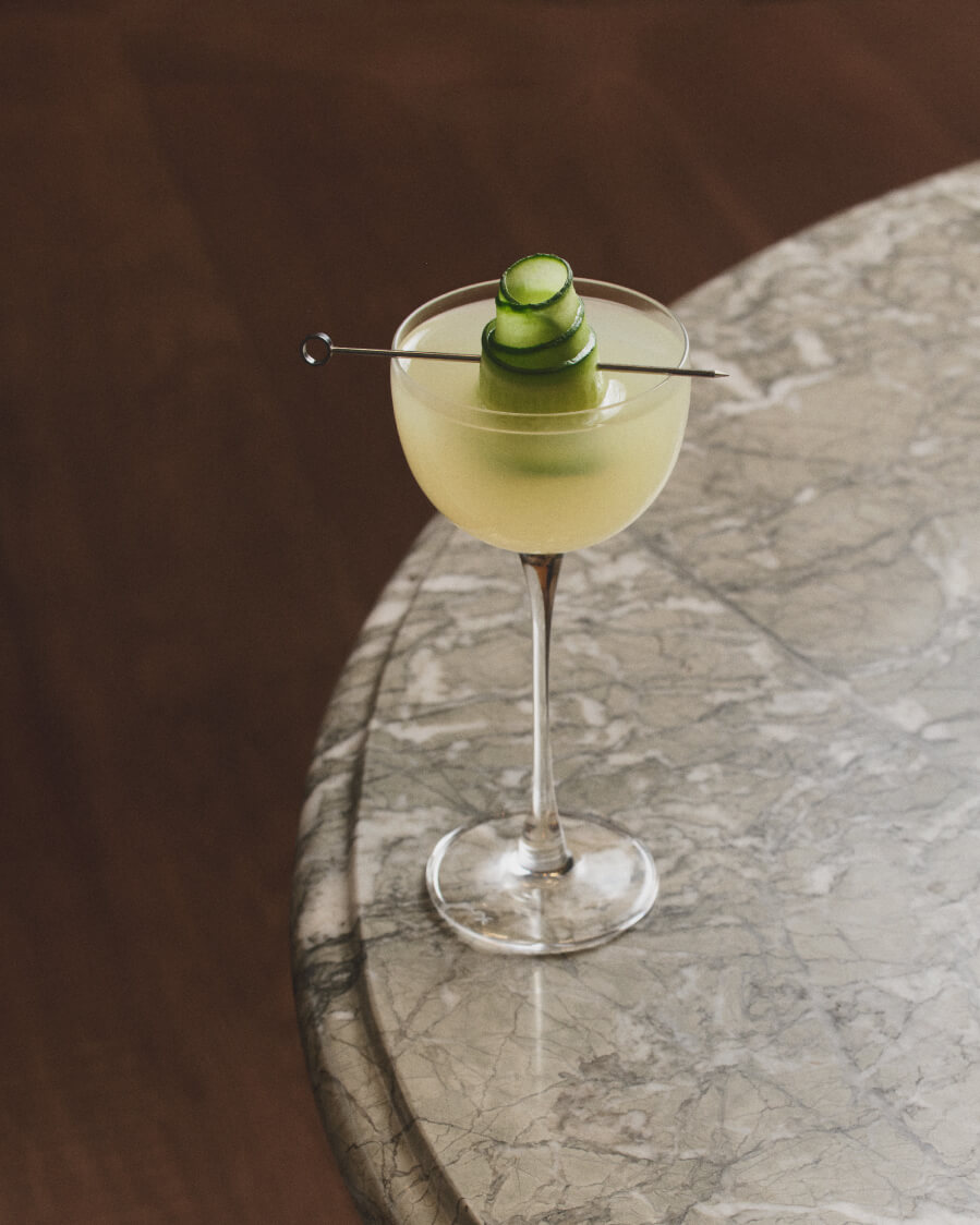 drink prepared on marble table
