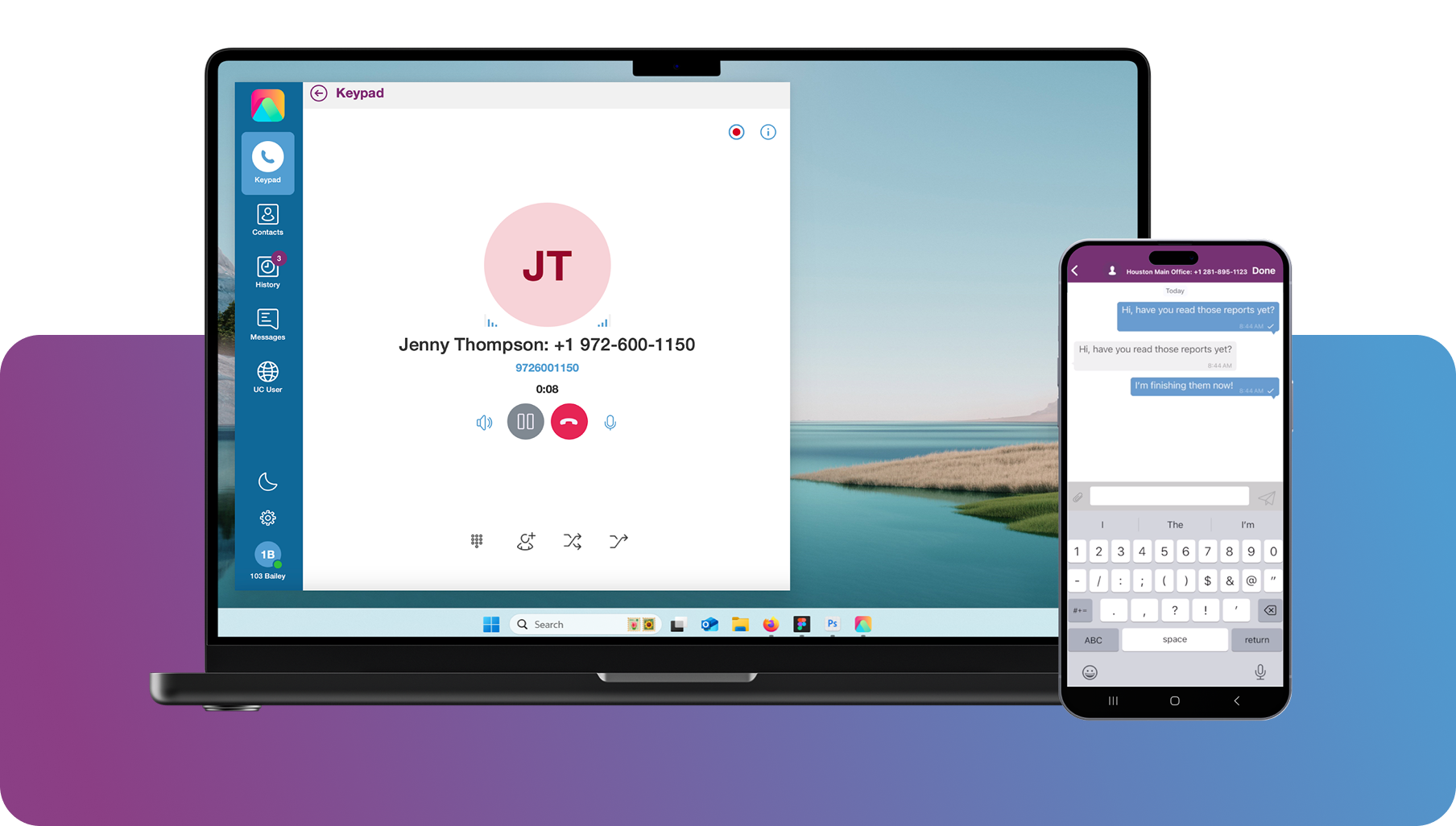 Laptop and Mobile with Primevox Screen