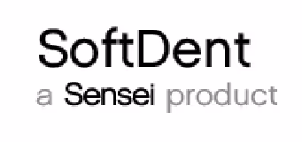 SoftDent logo with the phrase 'a Sensei product' underneath.