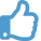 Blue thumbs-up icon.