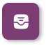White stack icon inside a purple rounded square background.