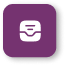 White stack icon inside a purple rounded square background.