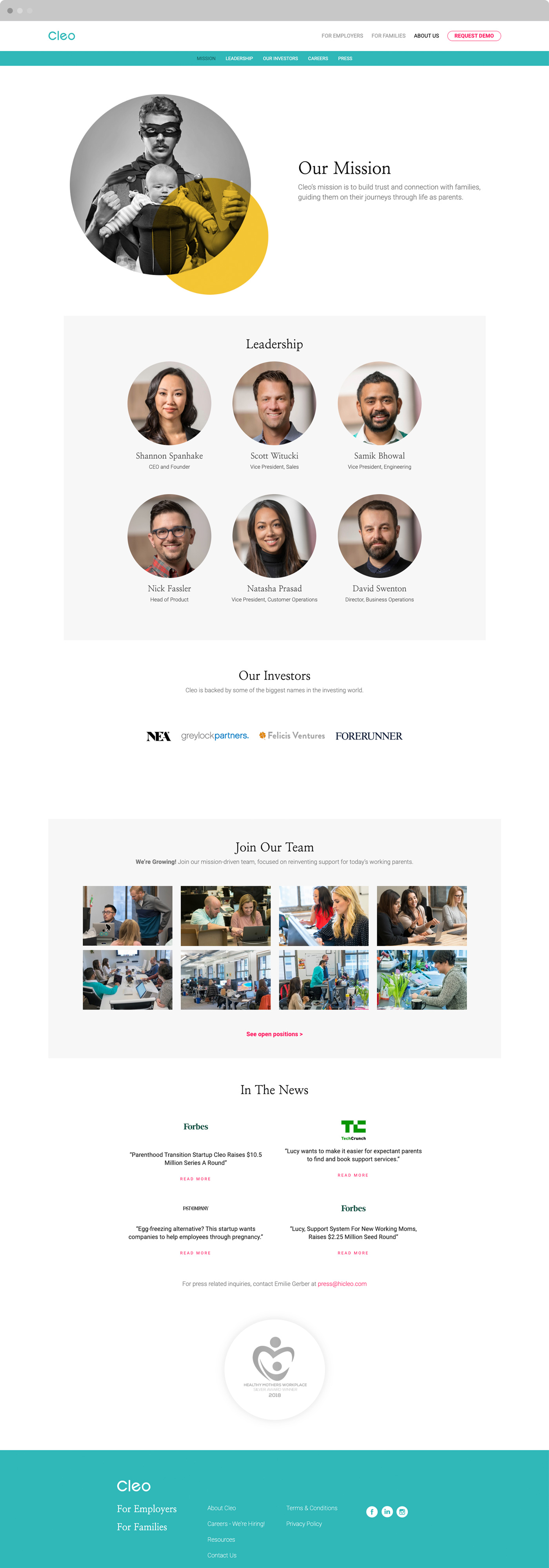 Health Startup Website Design