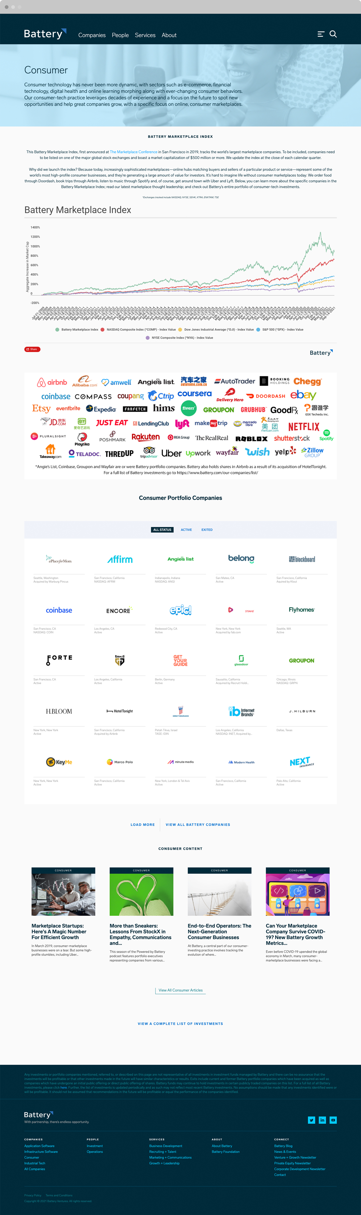 Battery Ventures custom website design