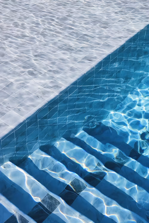 image of a landscaped pool area