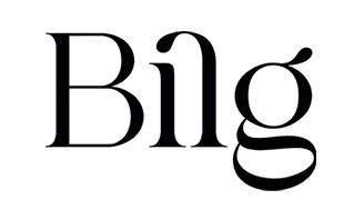 Black stylized text reading 'Bilg' on white background.