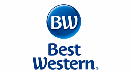 Best Western logo with blue circular BW emblem above the text.