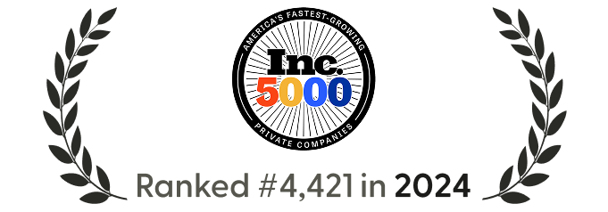 Ranked 4,421 on Inc 5000 in 2024