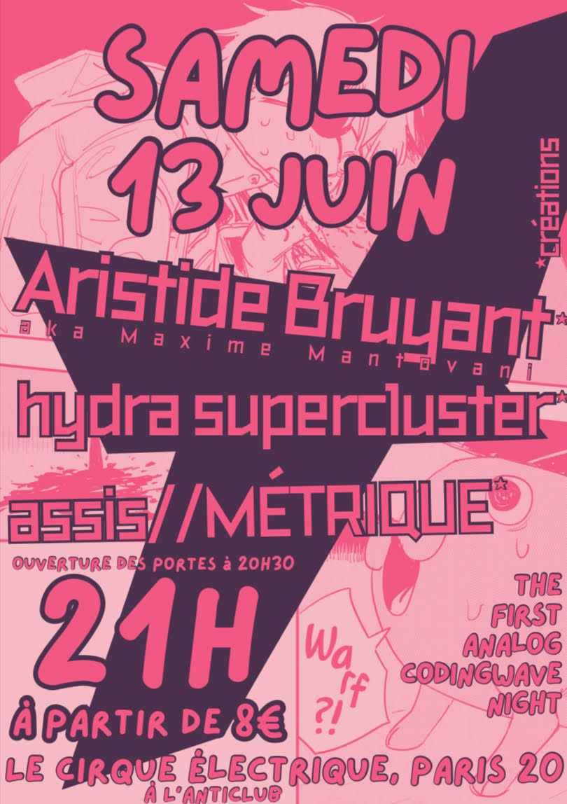 assis//MÉTRIQUE + HYDRA SUPERCLUSTER + Aristide Bruyant