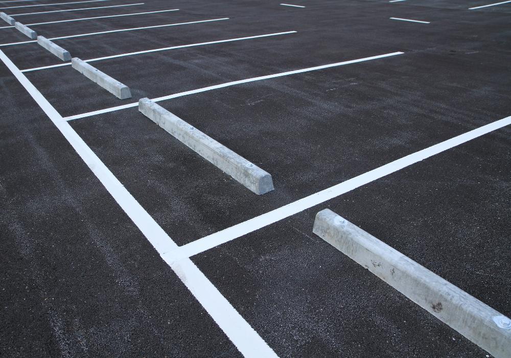 Oklahoma line striping company at work