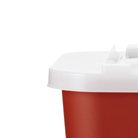 Sharps Container 2 Gal Slide Lid Red - Image 3