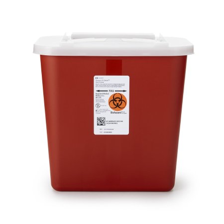 Sharps Container 2 Gal Slide Lid Red - Image 2