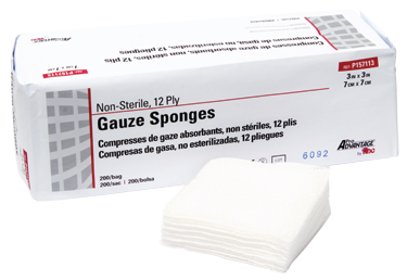 Gauze Sponge 2" x 2" 12-Ply, Non-Sterile