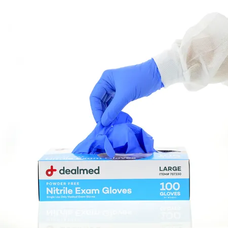 Glove Exam Nitrile N/S Blue L