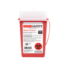 Sharps Container 1 Qt Slide Lid Red - Image 3