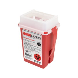 Sharps Container 1 Qt Slide Lid Red - Image 4