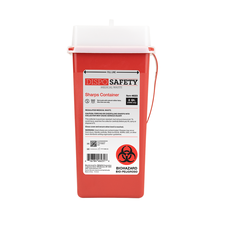 Sharps Container 2 Qt Slide Lid Red - Image 8