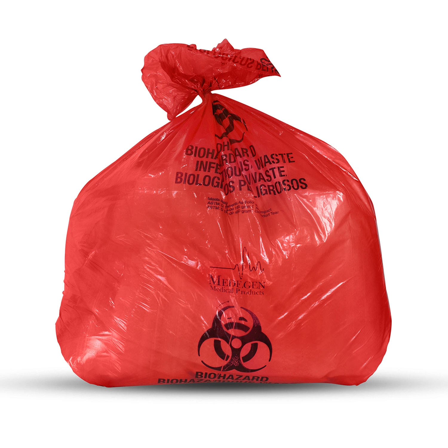 Waste Bag Biohazard 40-45 Gal 1.2 mil 40 x 46 Red