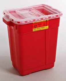 Sharps Container 19 Gal Slide Top Red