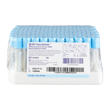 Blood Collection Tube Sodium Citrate 13 x 75 mm 2.75 mL Light Blue