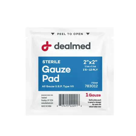 Gauze Pad Sterile Woven 2" x 2" 12-Ply