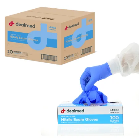 Glove Exam Nitrile N/S Blue L - Image 5
