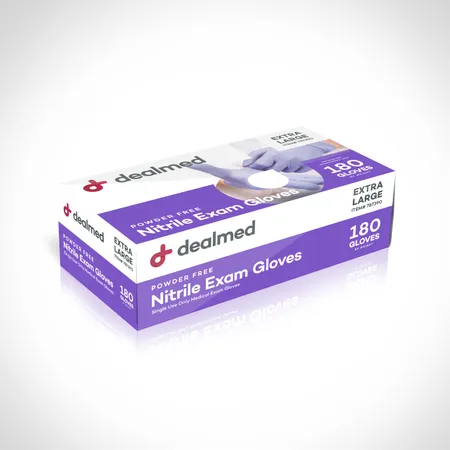 Glove Exam Nitrile N/S Textured Fingertips Blue Chemo Tested XL - Image 4
