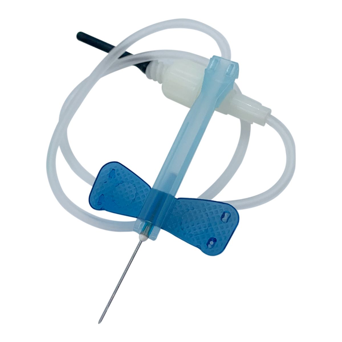 BluWing® Advanced Safety Butterfly w/Luer Adapter, 23G x 3/4", Blue Wings, 12" Tubing - Image 5