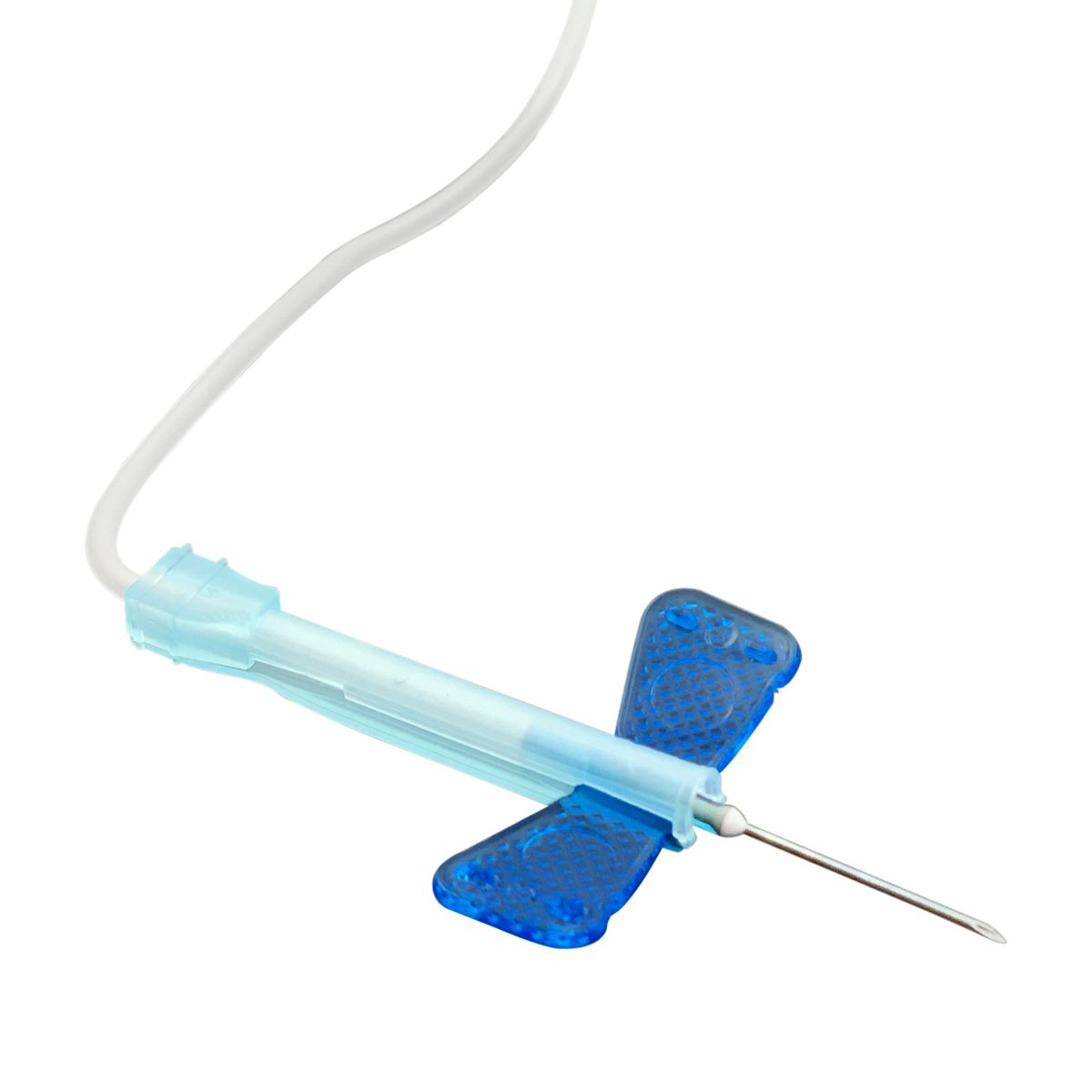 BluWing® Advanced Safety Butterfly w/Luer Adapter, 23G x 3/4", Blue Wings, 12" Tubing - Image 3
