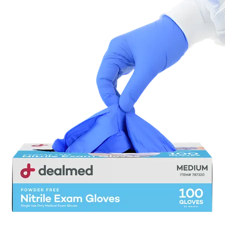Glove Exam Nitrile N/S Blue M - Image 4