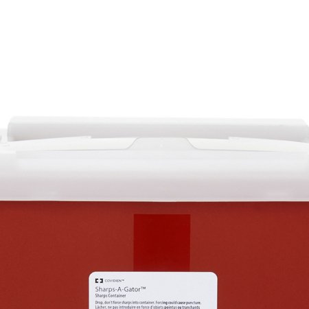 Sharps Container 2 Gal Slide Lid Red - Image 6
