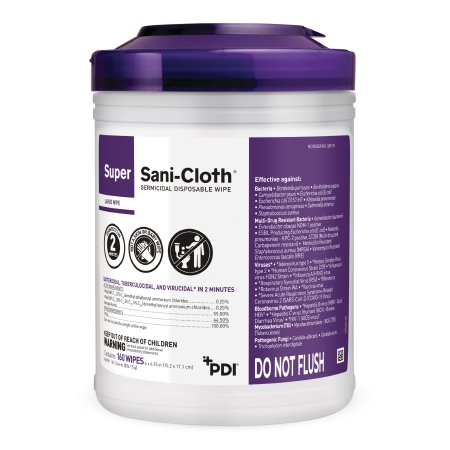 Wipe Germicidal Super Sani-Cloth 6" x 6 3/4" Large Disp - Image 10