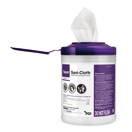 Wipe Germicidal Super Sani-Cloth 6" x 6 3/4" Large Disp - Image 11