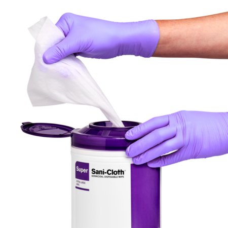 Wipe Germicidal Super Sani-Cloth 6" x 6 3/4" Large Disp - Image 8