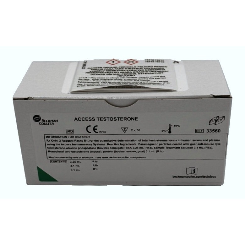 Testosterone Reagent 100 Count Tests Ea