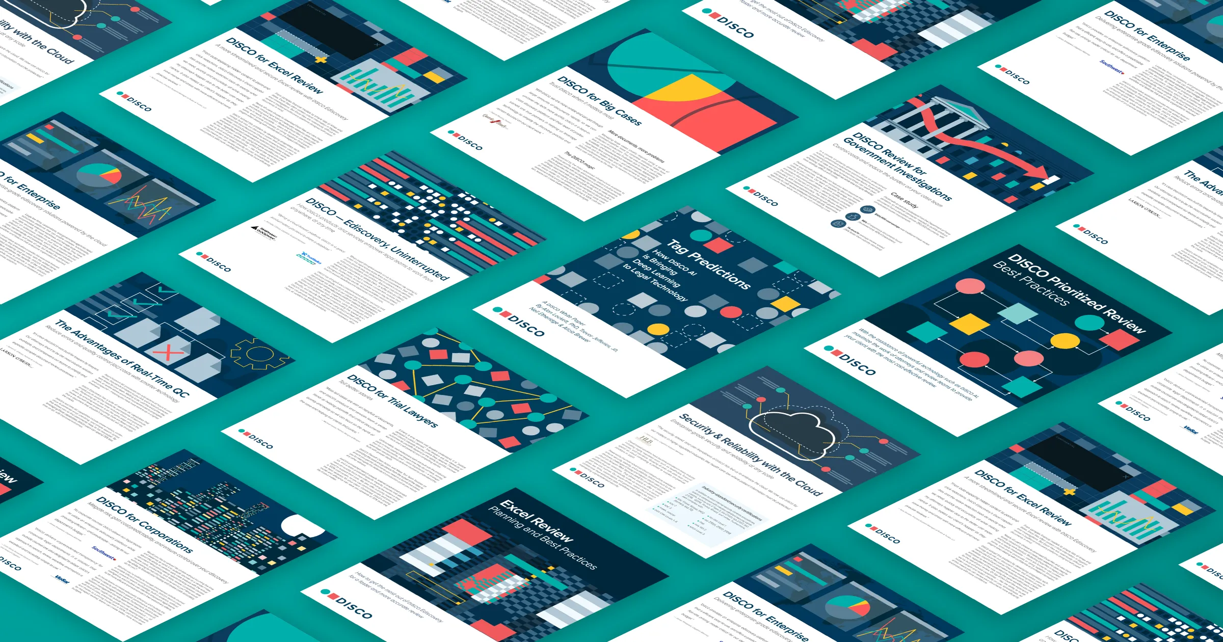 A sampling of DISCO's collateral designs