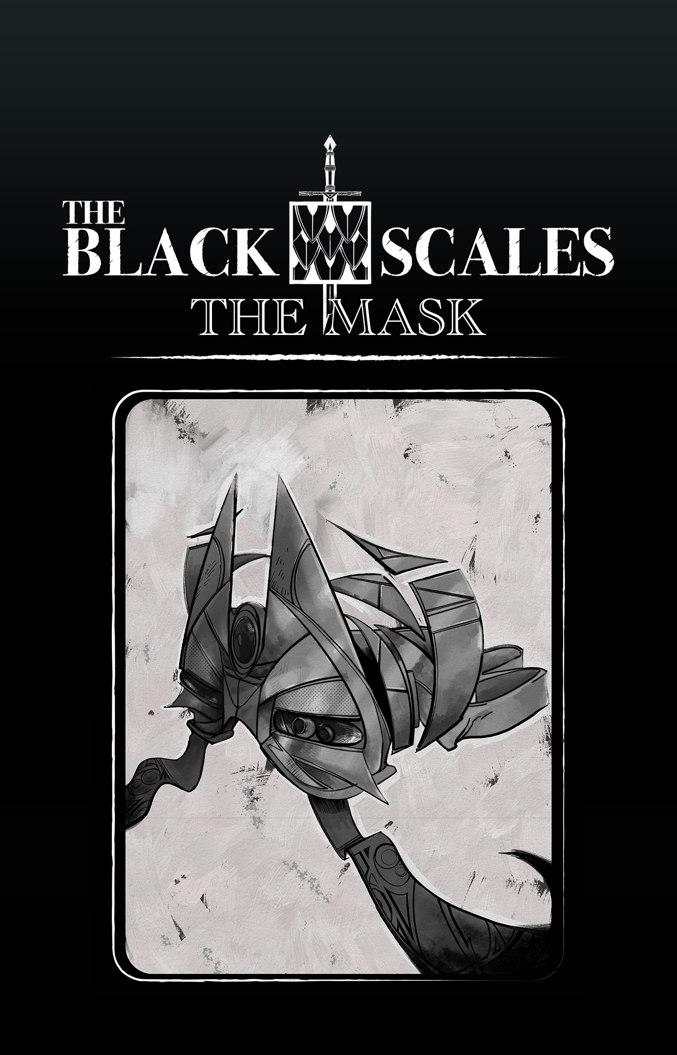 Thumbnail of Fantasy catlike mask concept with three glowing eyes from the Black Scales Thieves Guild