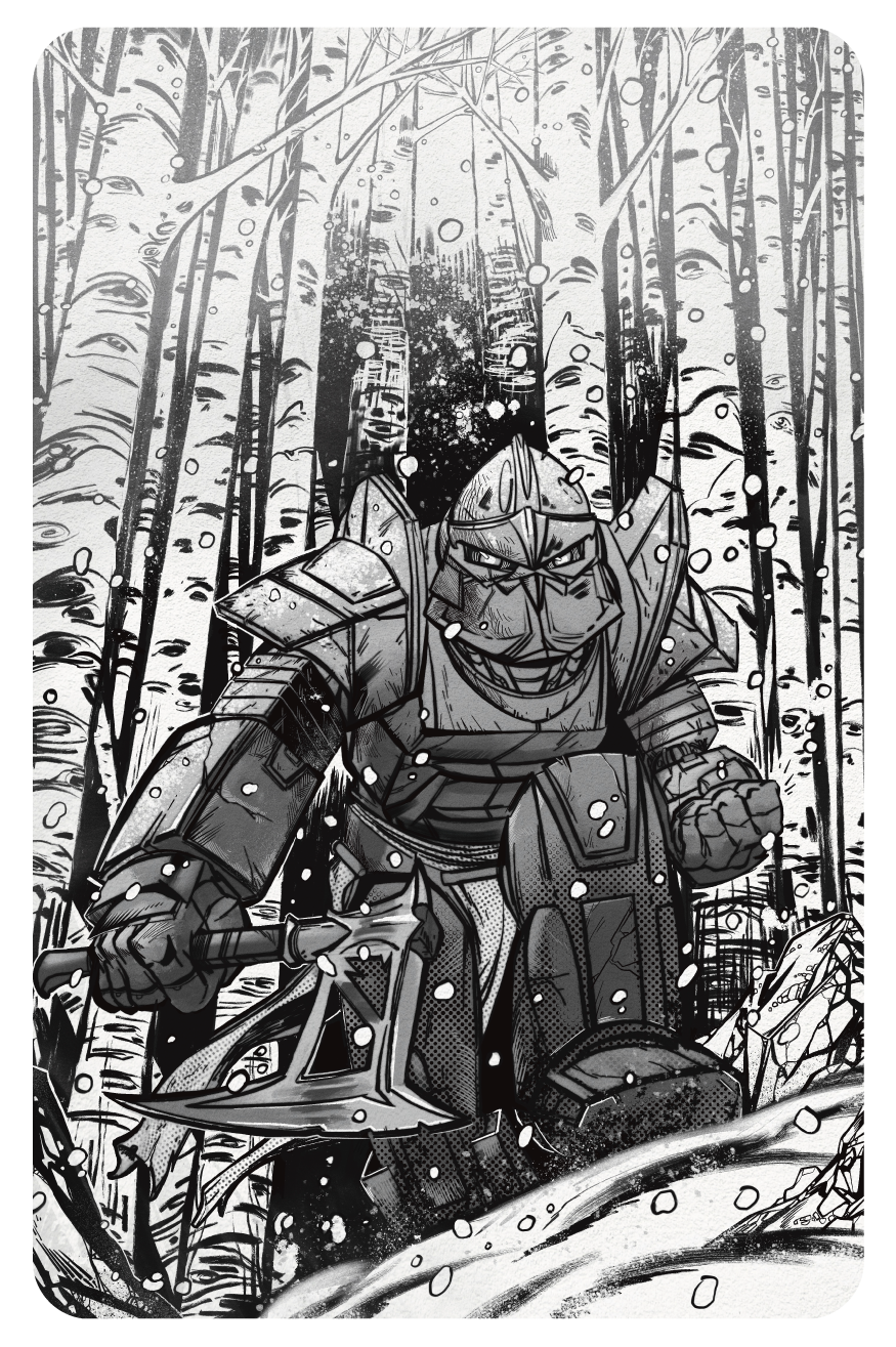 Dwarven power armor concept featuring a heavily armored mountain dwarf