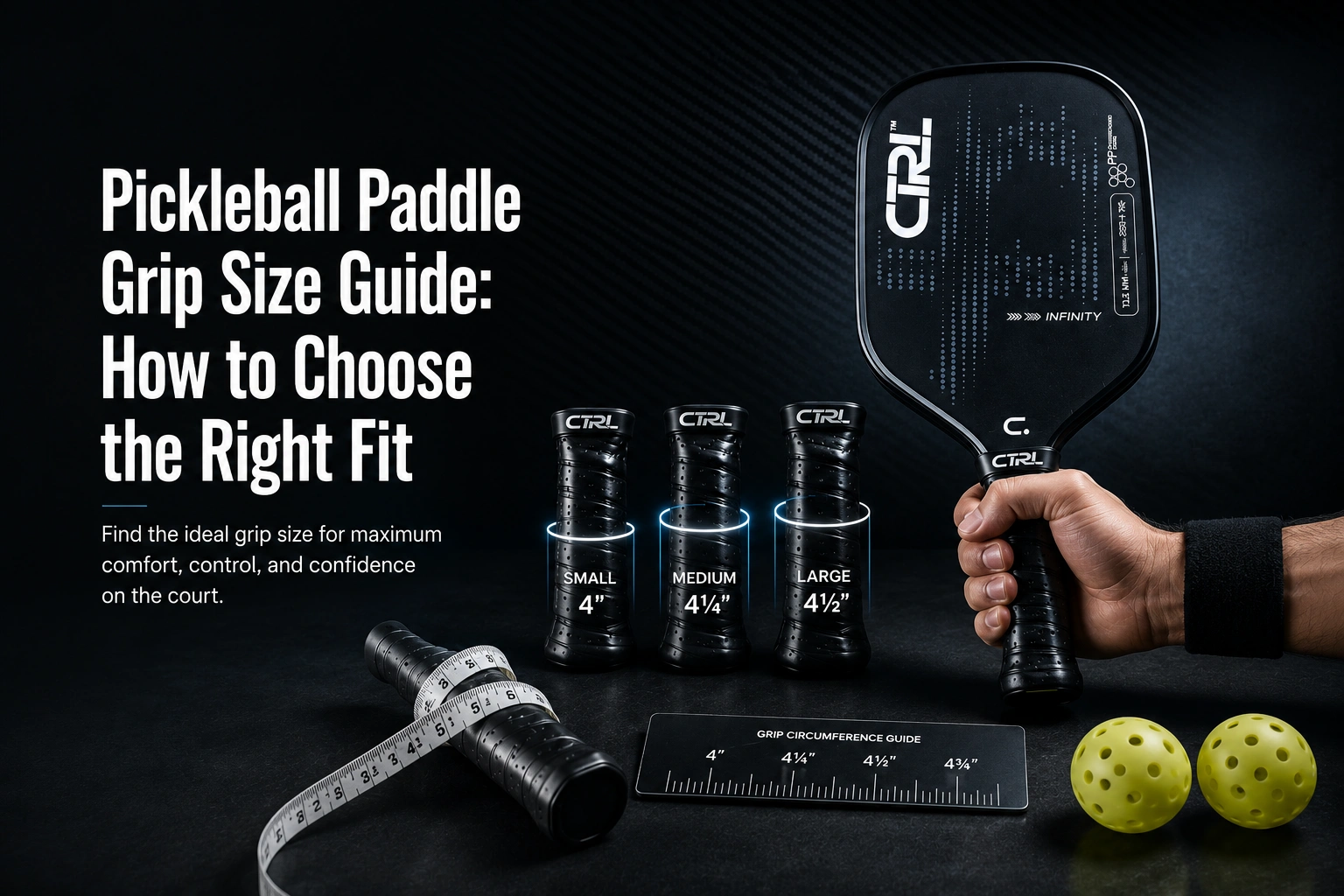 Pickleball Paddle Grip Size Guide