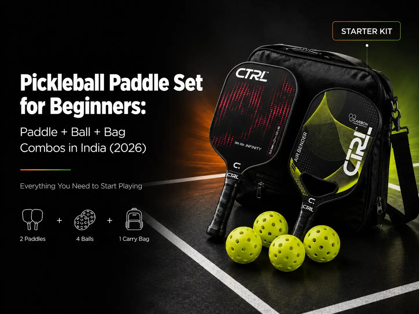 Pickleball Paddle Set for Beginners