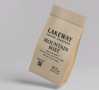 Animated coffee pouch with variable data printed directly on the bag
