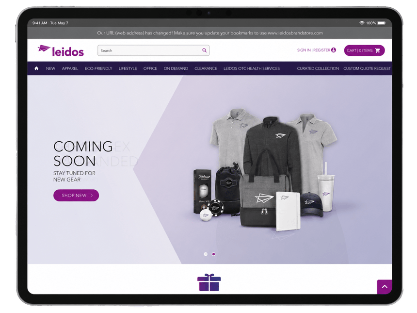 Leidos store on a tablet
