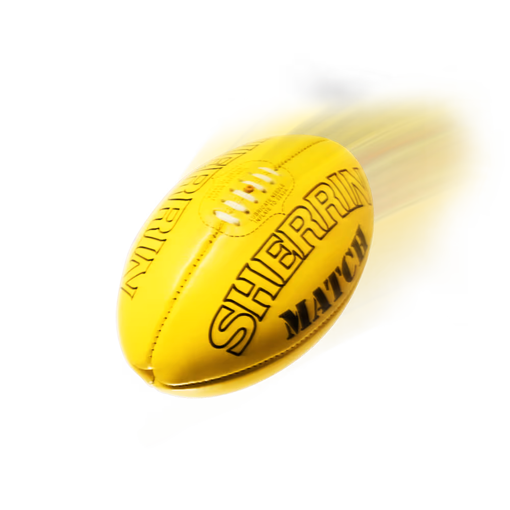 AFL, Telstra - yellow Sherrin football