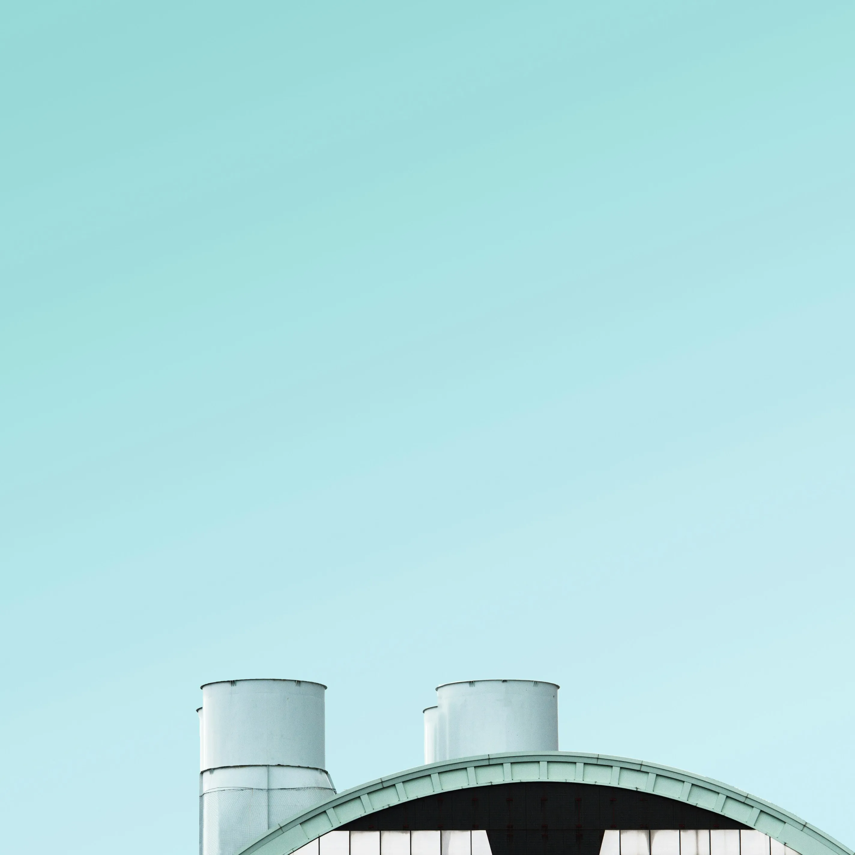 A wide angle shot of a Green Farm