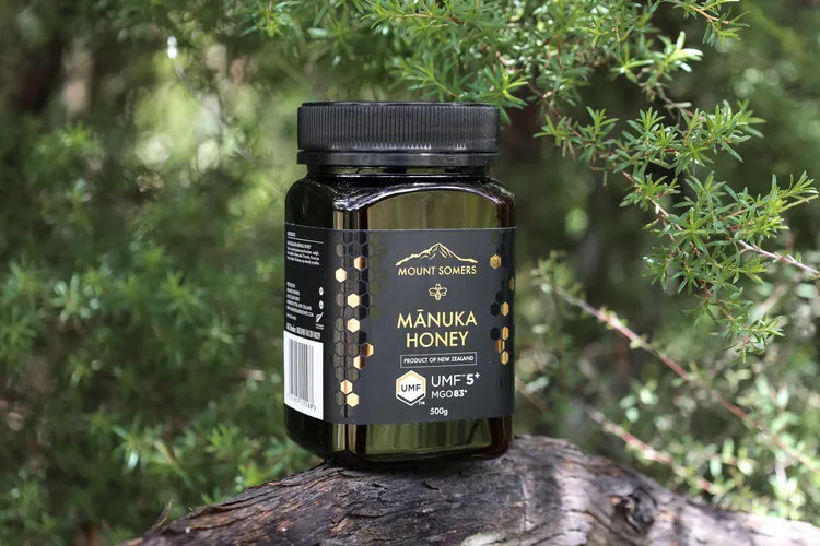 Mount Somers Manuka UMF 5+ sitting in tree brand in a forest