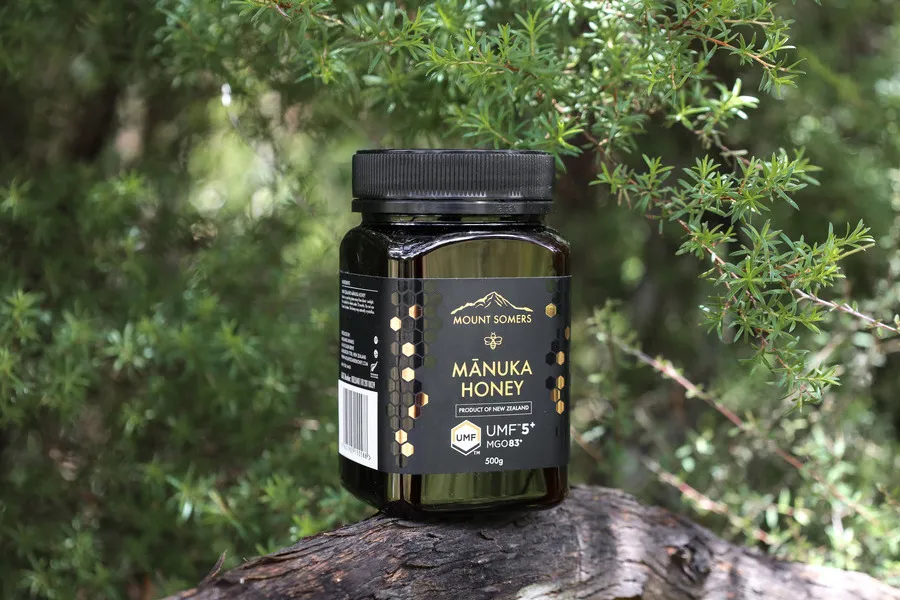 Mount Somers Manuka UMF 5+ sitting in tree brand in a forest