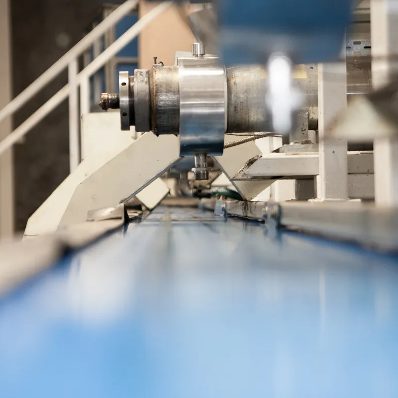 Factory line with blue belt