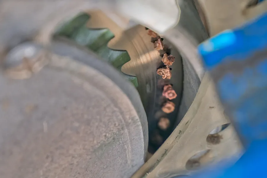 Close Up of precision seed drill