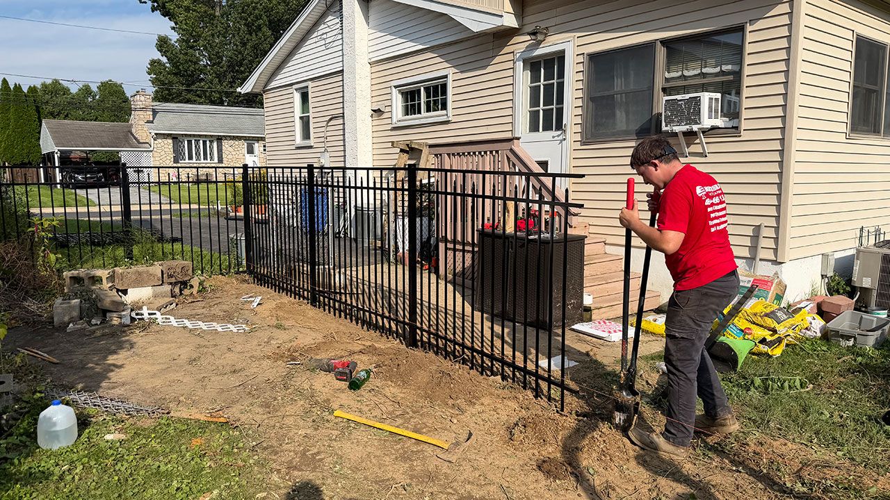 Fencing installation near me by Morrisroe Landscaping.